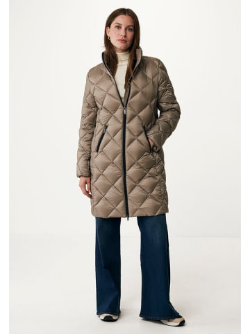 Mexx Doorgestikte mantel taupe