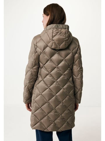 Mexx Doorgestikte mantel taupe