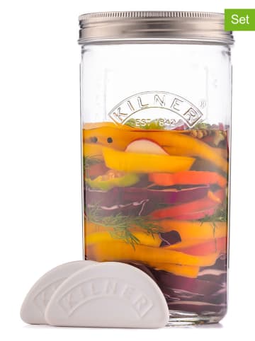 Kilner 5tlg. Fermentier-Set in Transparent - 1 l
