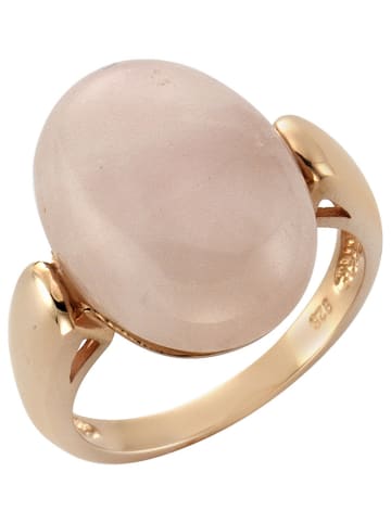 Zeeme Rosévergold. Ring mit Edelsteinen