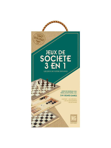 Make a Wish 3-in-1 bordspel lichtbruin - (L)29 x (B)29 cm