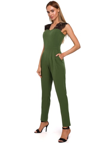 made of emotion Jumpsuit in Grün/ Schwarz