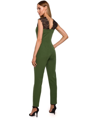 made of emotion Jumpsuit in Grün/ Schwarz
