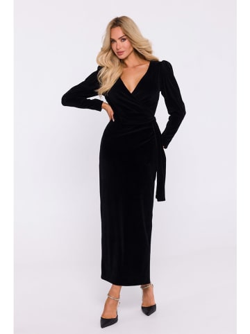made of emotion Samtkleid in Schwarz