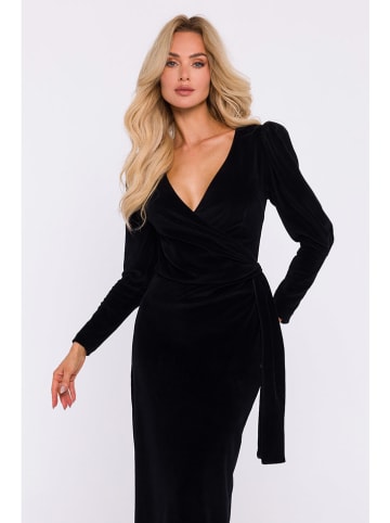 made of emotion Samtkleid in Schwarz