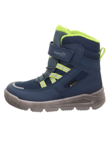 superfit Leder-Boots "Mars" in Dunkelblau/ Grün