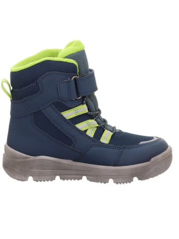 superfit Leder-Boots "Mars" in Dunkelblau/ Grün
