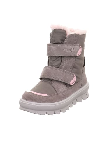 superfit Leder-Winterstiefel "Flavia" in Grau/ Rosa
