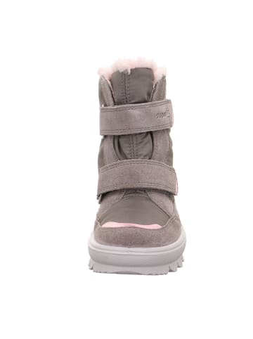 superfit Leder-Winterstiefel "Flavia" in Grau/ Rosa