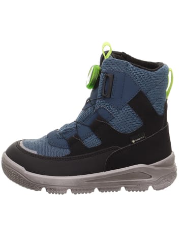 superfit Leder-Boots "Mars" in Schwarz/ Blau
