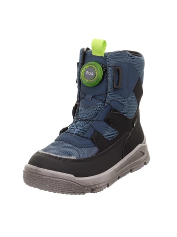 superfit Leder-Boots "Mars" in Schwarz/ Blau