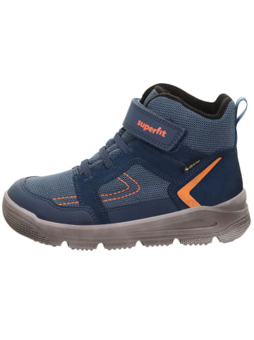 superfit Skórzane botki "Mars" w kolorze granatowym