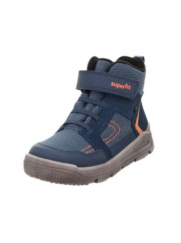 superfit Skórzane botki "Mars" w kolorze granatowym