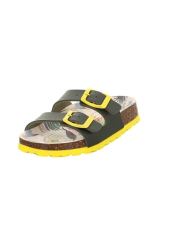 superfit Slippers "Fussbettpantoffel" groen/geel
