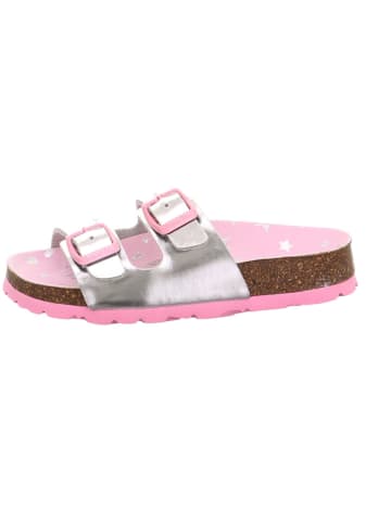 superfit Pantoletten "Fussbettpantoffel" in Rosa/ Silber
