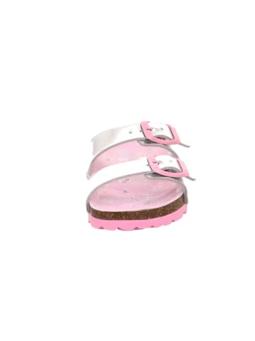 superfit Slippers "Fussbettpantoffel" lichtroze/zilverkleurig