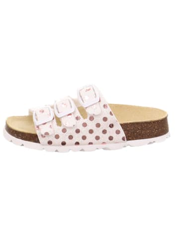 superfit Slippers "Fussbettpantoffel" lichtroze/wit