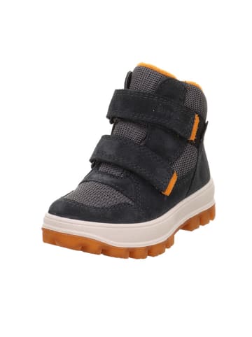 superfit Leder-Boots "Tedd" in Schwarz/ Grau/ Orange