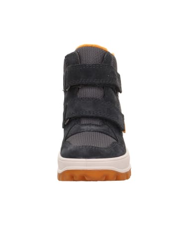 superfit Leder-Boots "Tedd" in Schwarz/ Grau/ Orange
