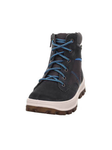 superfit Leder-Boots "Tedd" in Schwarz/ Blau