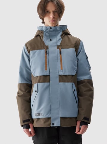 4F Ski-/Snowboardjacke  in Braun/ Hellblau