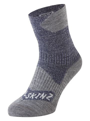 SEALSKINZ Funktionssocken "Bircham" in Grau/ Dunkelblau