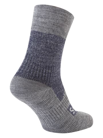 SEALSKINZ Funktionssocken "Bircham" in Grau/ Dunkelblau
