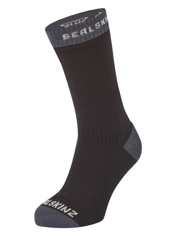 SEALSKINZ Funktionssocken "Wiveton" in Schwarz/ Grau