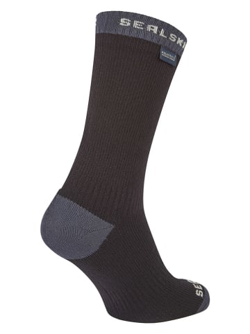 SEALSKINZ Funktionssocken "Wiveton" in Schwarz/ Grau