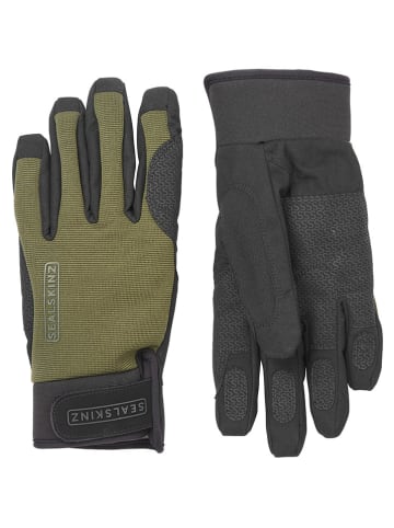 SEALSKINZ Funktionsfingerhandschuhe "Harling" in Khaki/ Schwarz