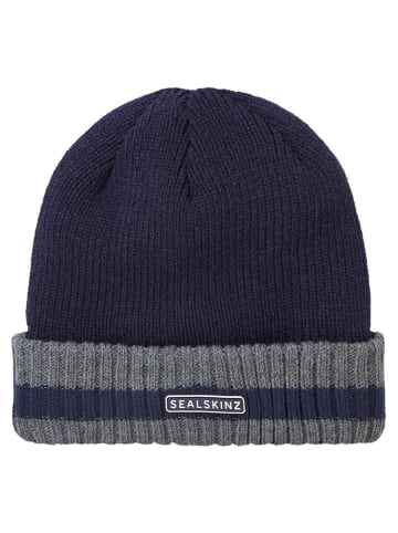 SEALSKINZ Funktionsmütze "Holkham" in Dunkelblau/ Grau