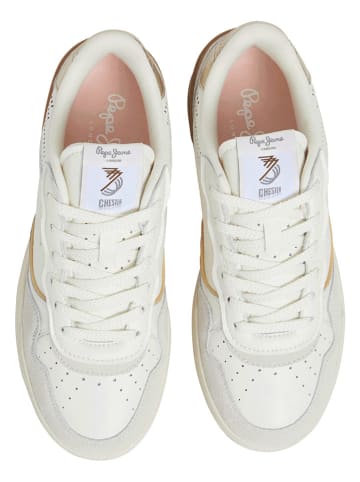 Pepe Jeans FOOTWEAR Sneakers "Chester Life" wit/zilverkleurig/grijs