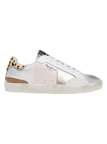 Pepe Jeans FOOTWEAR Skórzane sneakersy "Lane Sweet" ze wzorem