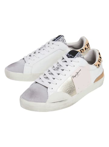 Pepe Jeans FOOTWEAR Leder-Sneakers "Lane Sweet" in Bunt