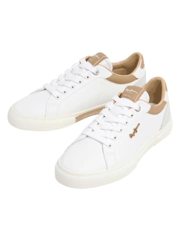 Pepe Jeans FOOTWEAR Sneakersy "Kenton Court" w kolorze białym