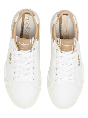 Pepe Jeans FOOTWEAR Sneakersy "Kenton Court" w kolorze białym