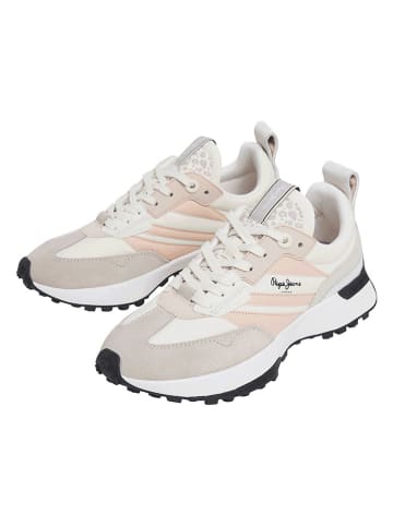 Pepe Jeans FOOTWEAR Sneakersy "Lucky Top" w kolorze beżowym
