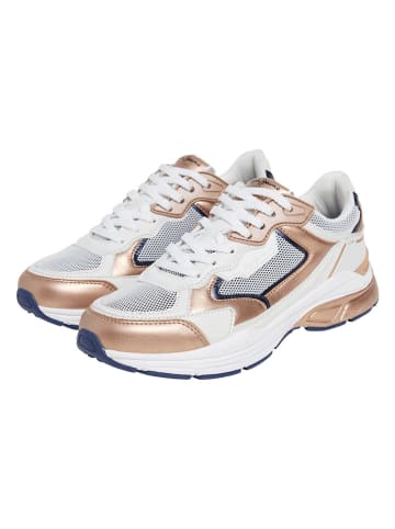 Pepe Jeans FOOTWEAR Sneakersy "Dave Metal" w kolorze biało-beżowym