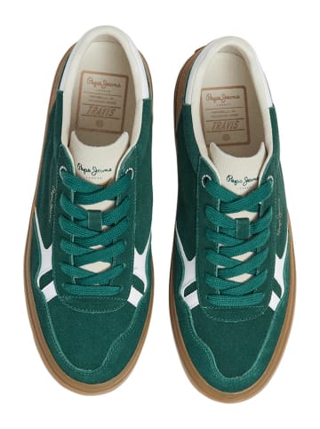 Pepe Jeans FOOTWEAR Sneakersy "Travis Free" w kolorze zielonym