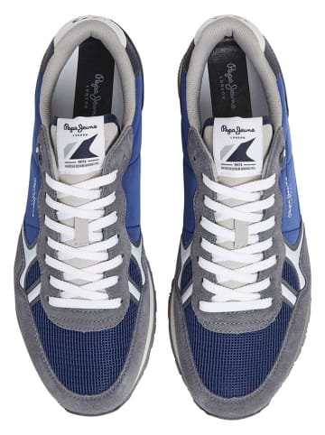 Pepe Jeans FOOTWEAR Sneakers "Brit Serie" in Grau/ Blau