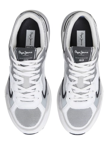 Pepe Jeans FOOTWEAR Sneakers "Dave Master" in Weiß/ Grau