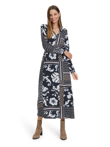 Betty Barclay Kleid in Dunkelblau/ Weiß/ Beige