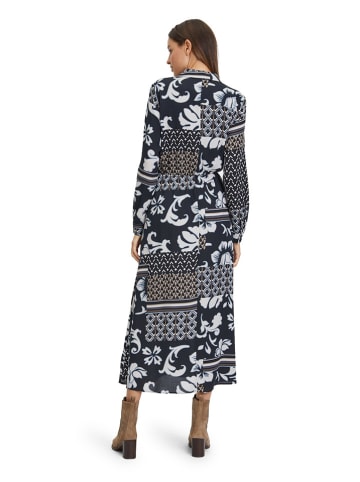 Betty Barclay Jurk donkerblauw/wit/beige