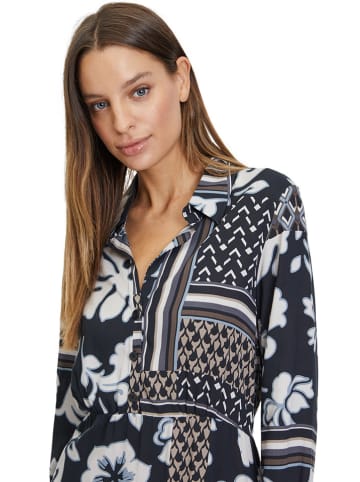 Betty Barclay Jurk donkerblauw/wit/beige