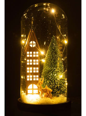 J Line Decoratieve ledlamp bruin/groen - (H)27 x 14 cm