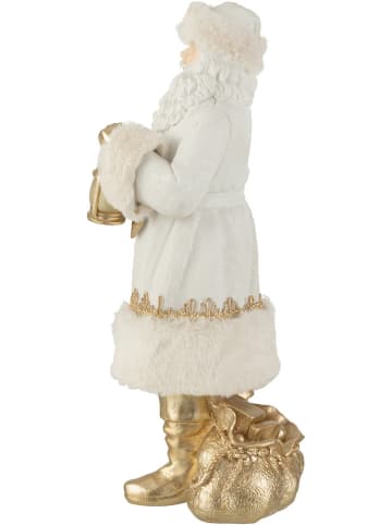 J Line Decoratieve lamp "Kerstman" wit/goudkleurig - (B)20,5 x (H)44,5 x (D)18,5 cm