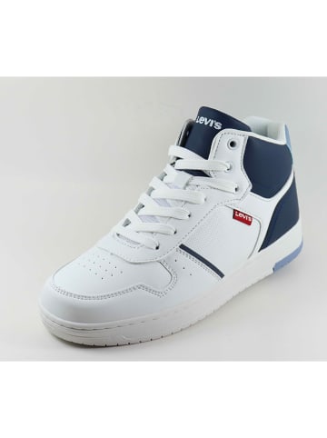 Levi´s Sneakers "Kick" wit/donkerblauw