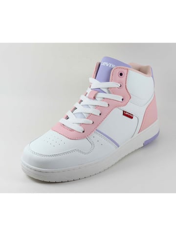 Levi´s Sneakers "Kick" wit/paars/lichtroze