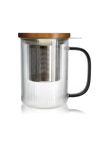 Ogo Living Teetasse in Transparent/ Grau - 475 ml