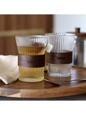 Ogo Living Szklanki (2 szt.) w kolorze brązowym do herbaty - 325 ml